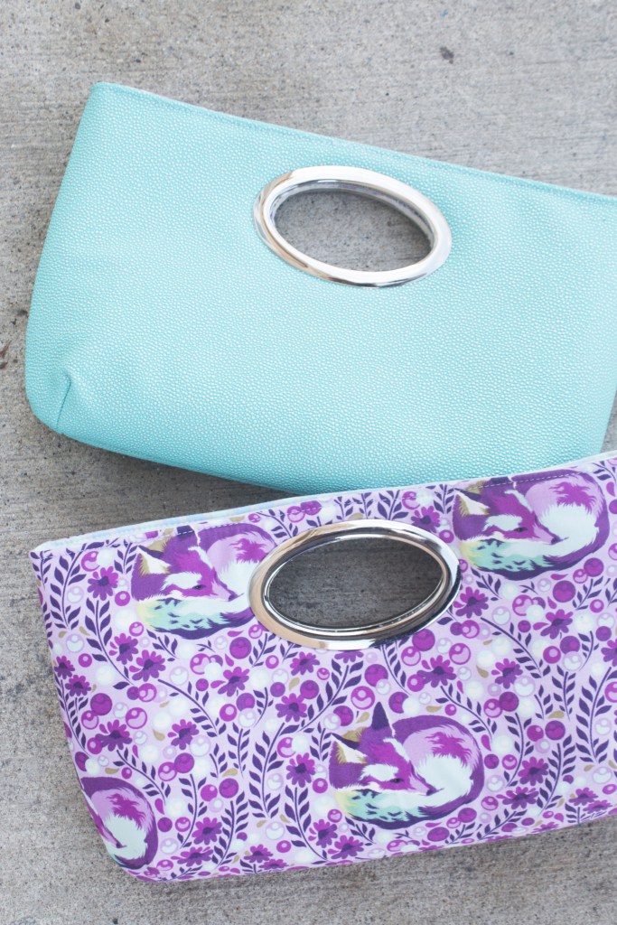 Sew Sweetness Discotech Clutch, a free bag sewing pattern