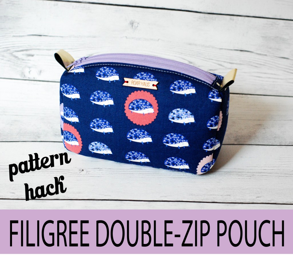 Sew Sweetness Filigree Double-Zip Pouch pattern hack